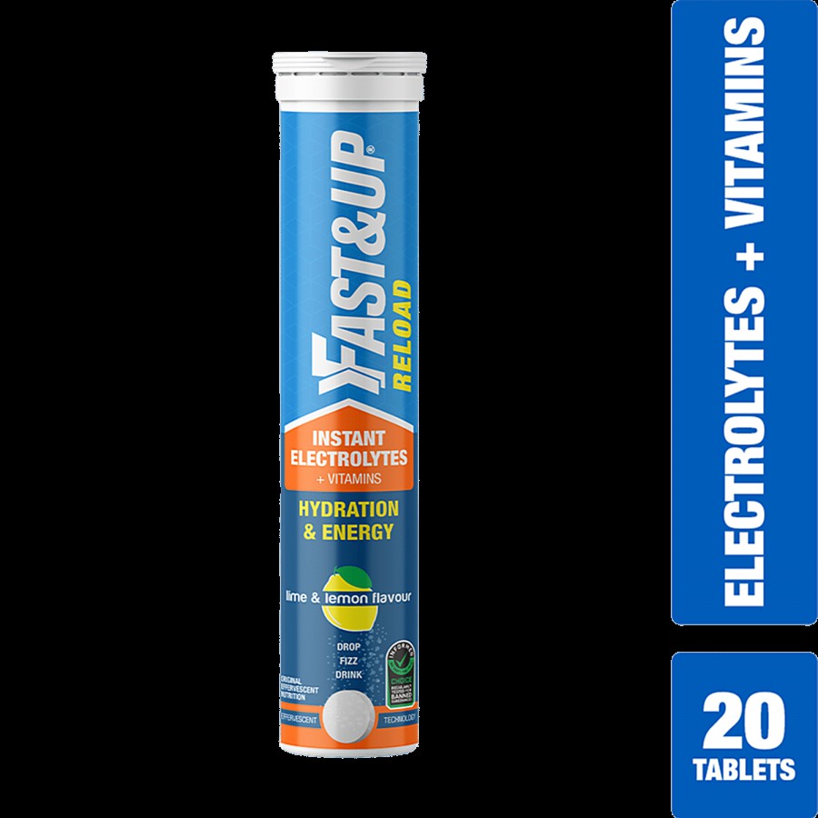 Fast&Up Reload Electrolytes Effervescent Tablets - Lime&Lemon Flavour