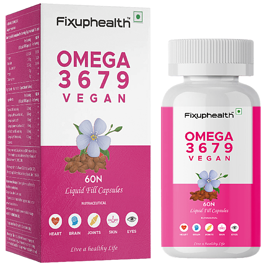 Fixuphealth Omega 3 6 7 9 Capsules - Boosts Overall Health