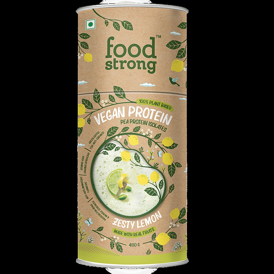 Foodstrong 100% Plant Based Vegan Protein Powder - Made With Real Fruits