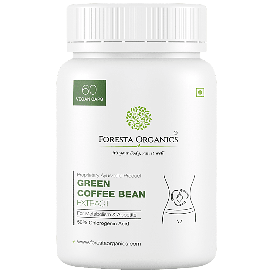 Foresta Organics Green Coffee Bean Extract With Finest 50% Chlorogenic Acid CGA