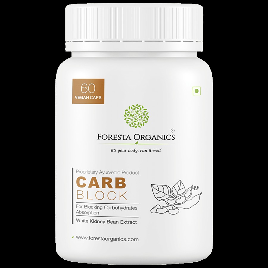 Foresta Organics Carb Block Capsules - White Kidney Bean Extract