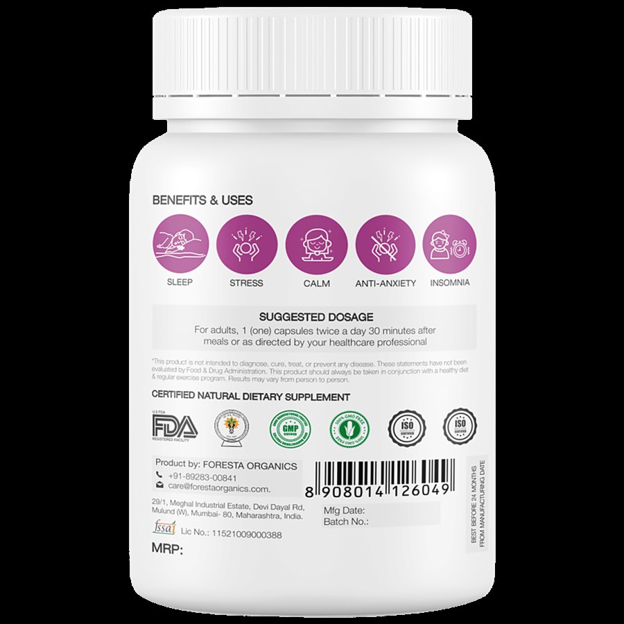 Foresta Organics Sleep Health With Ashwagandha