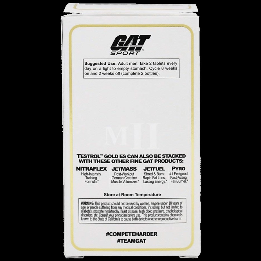 GAT Sport Testrol Gold ES Testosterone Booster Tablet - Dietary Supplement