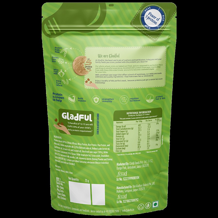 Gladful Protein Mini Cookies - Almondy