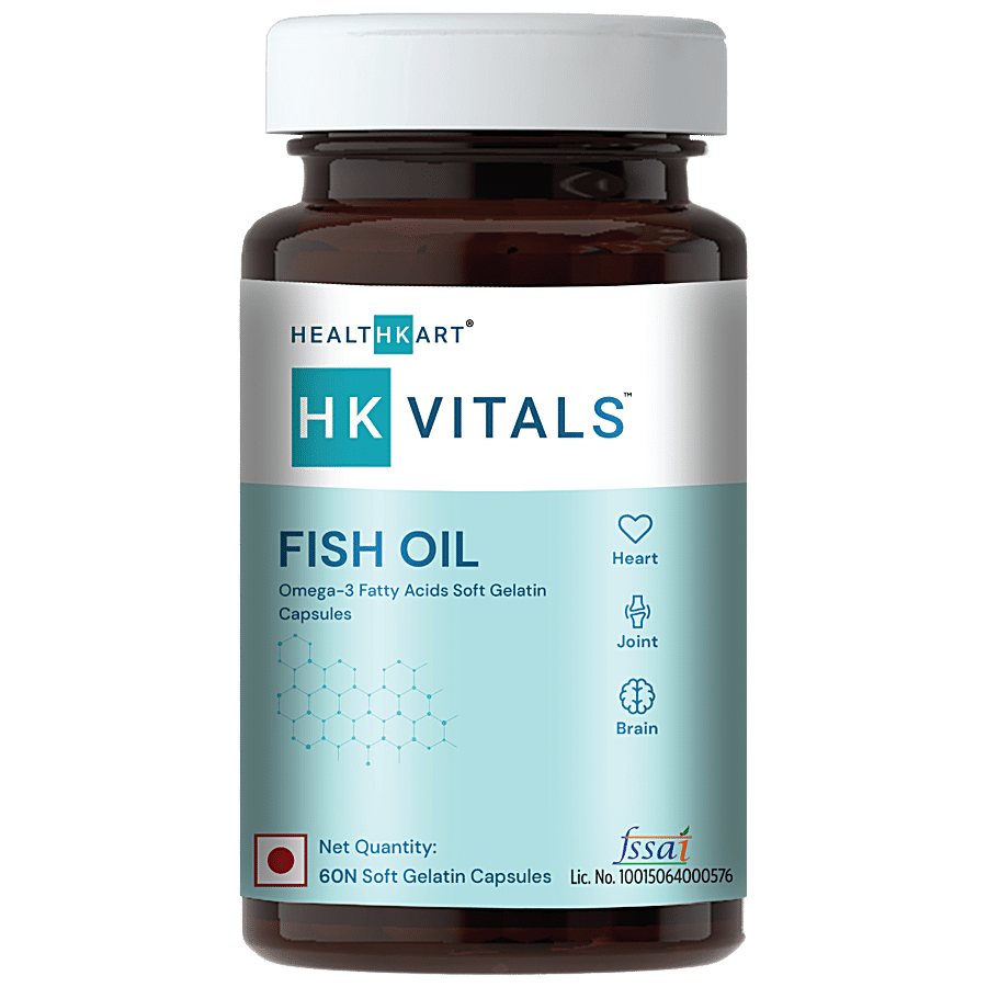 HealthKart Fish Oil Gelatin Capsule - Improves Joint Flexibility