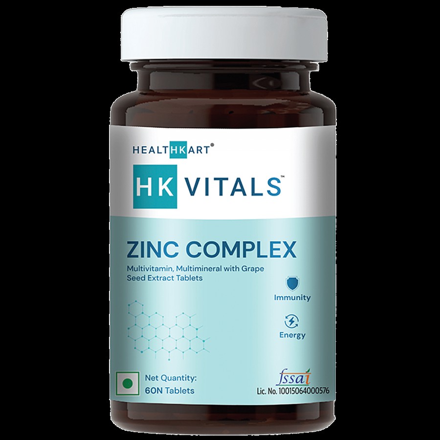 HealthKart Zinc Cpmple Tablets - With Vitamin C & D