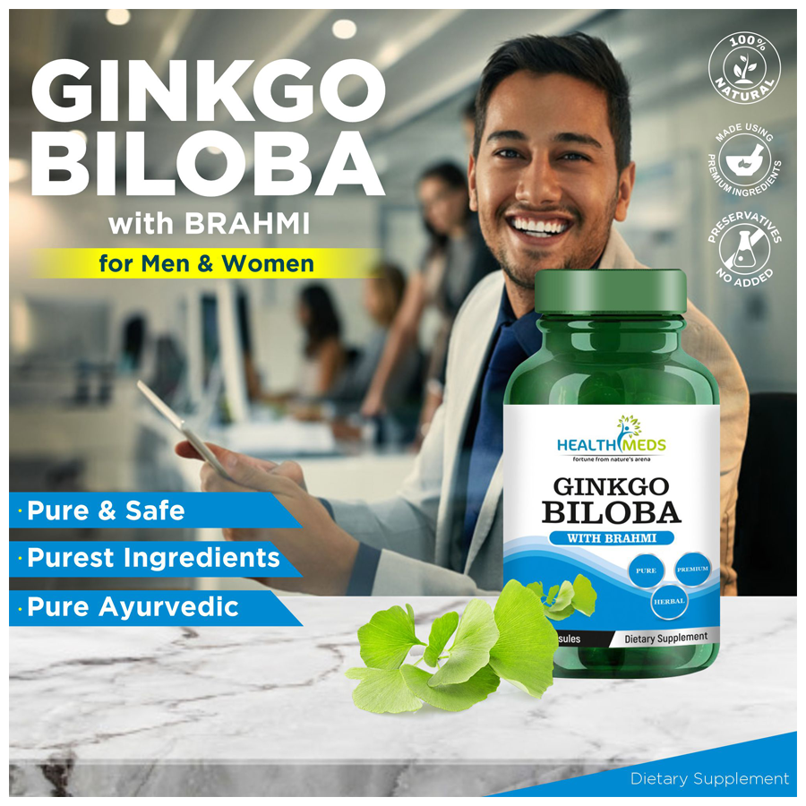 Healthmeds Ginkgo Biloba With Brahmi