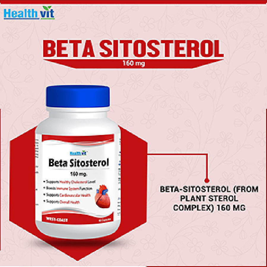 Healthvit Beta-Sitosterol 160 mg Capsules - For Cardiovascular Health