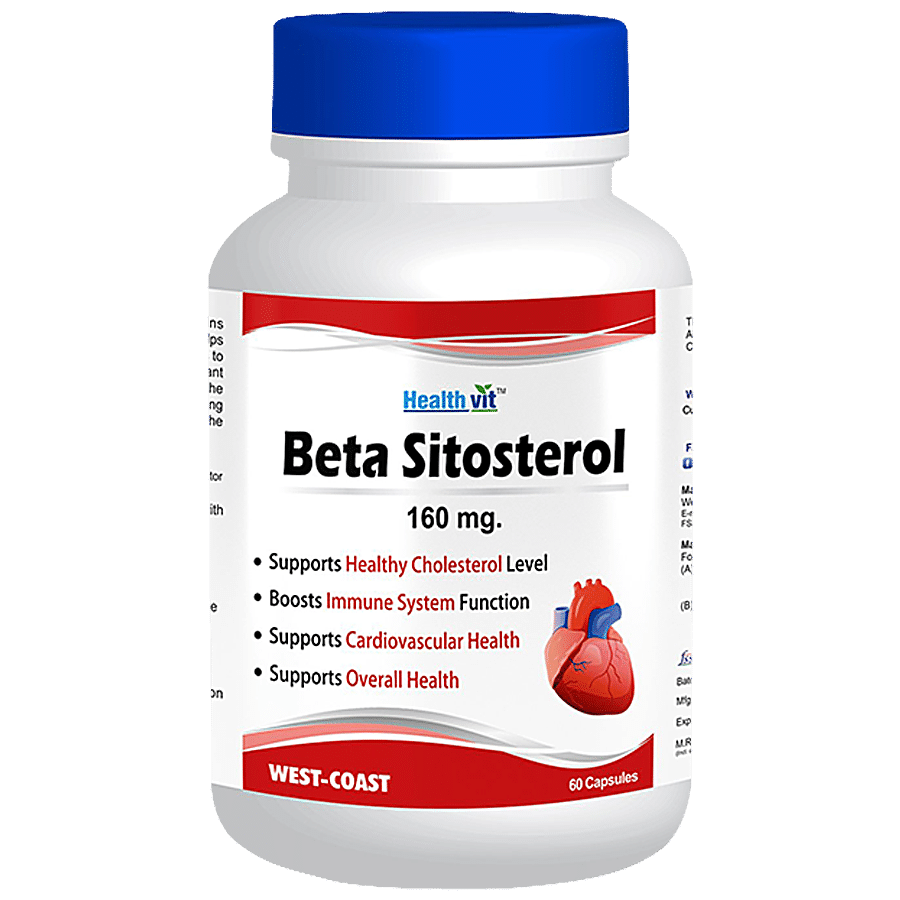 Healthvit Beta-Sitosterol 160 mg Capsules - For Cardiovascular Health