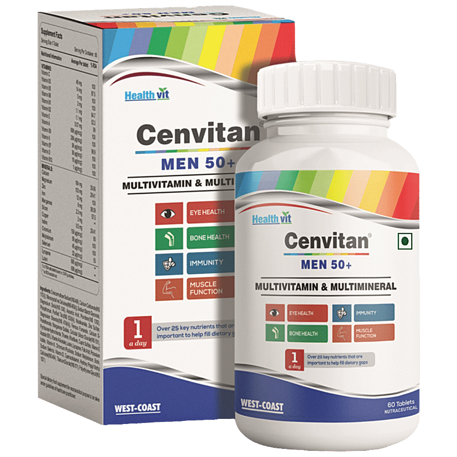 Healthvit Cenvitan - Men 50+ Multivitamin & Multimineral Tablets