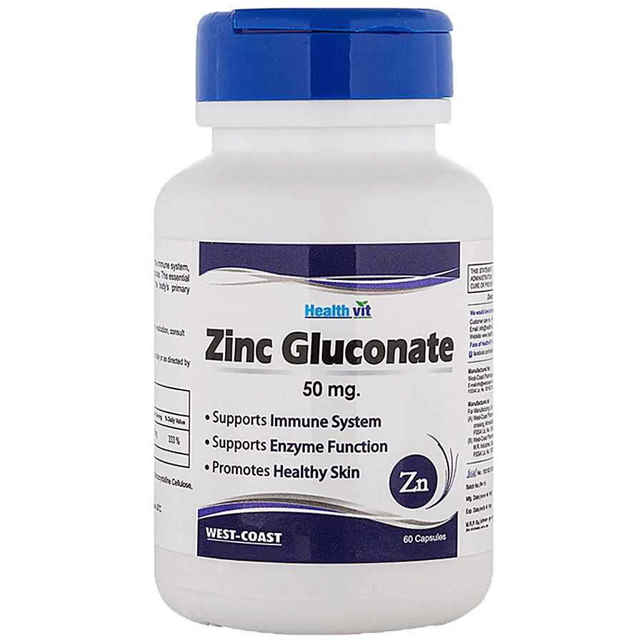 Healthvit Health Supplement Capsules - Zinc Gluconate