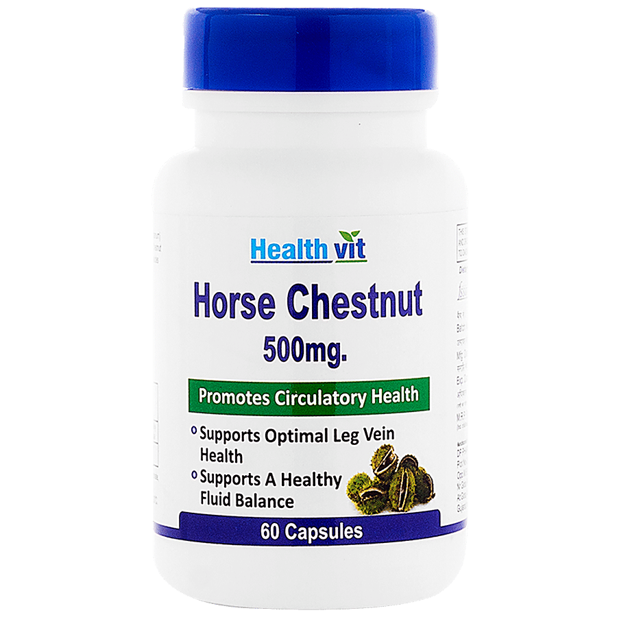 Healthvit Horse Chestnut 500 mg Capsules - Promotes Circulatory Health