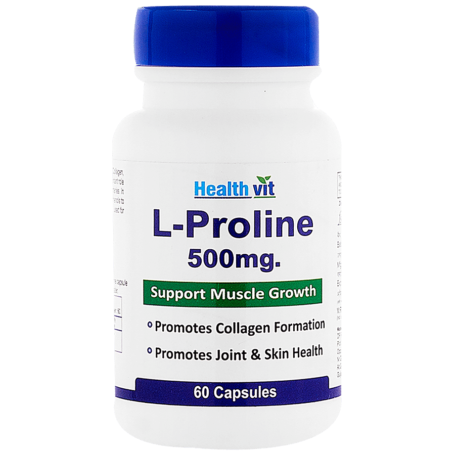 Healthvit L-Proline Capsule - Supports Muscle Growth