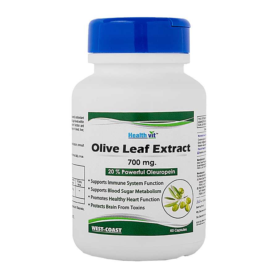 Healthvit Olive Leaf Extract  700 mg Capsules - 20% Powerful Oleuropein