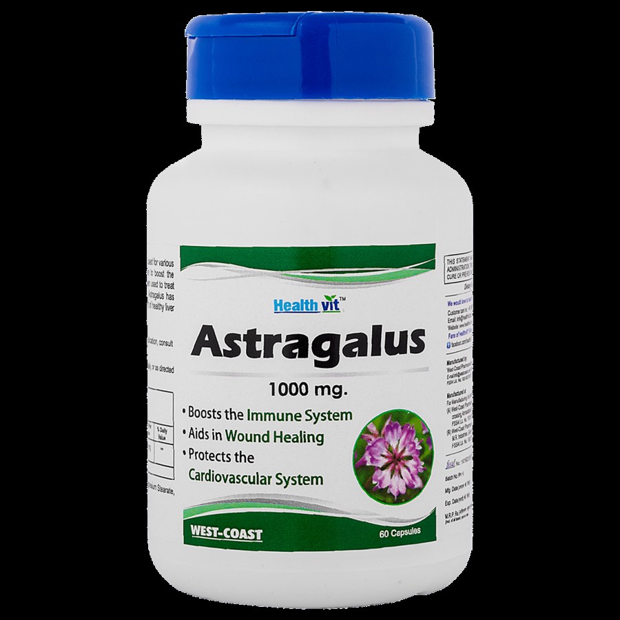 Healthvit Astragalus 1000 mg Capsules - Boosts Immune System