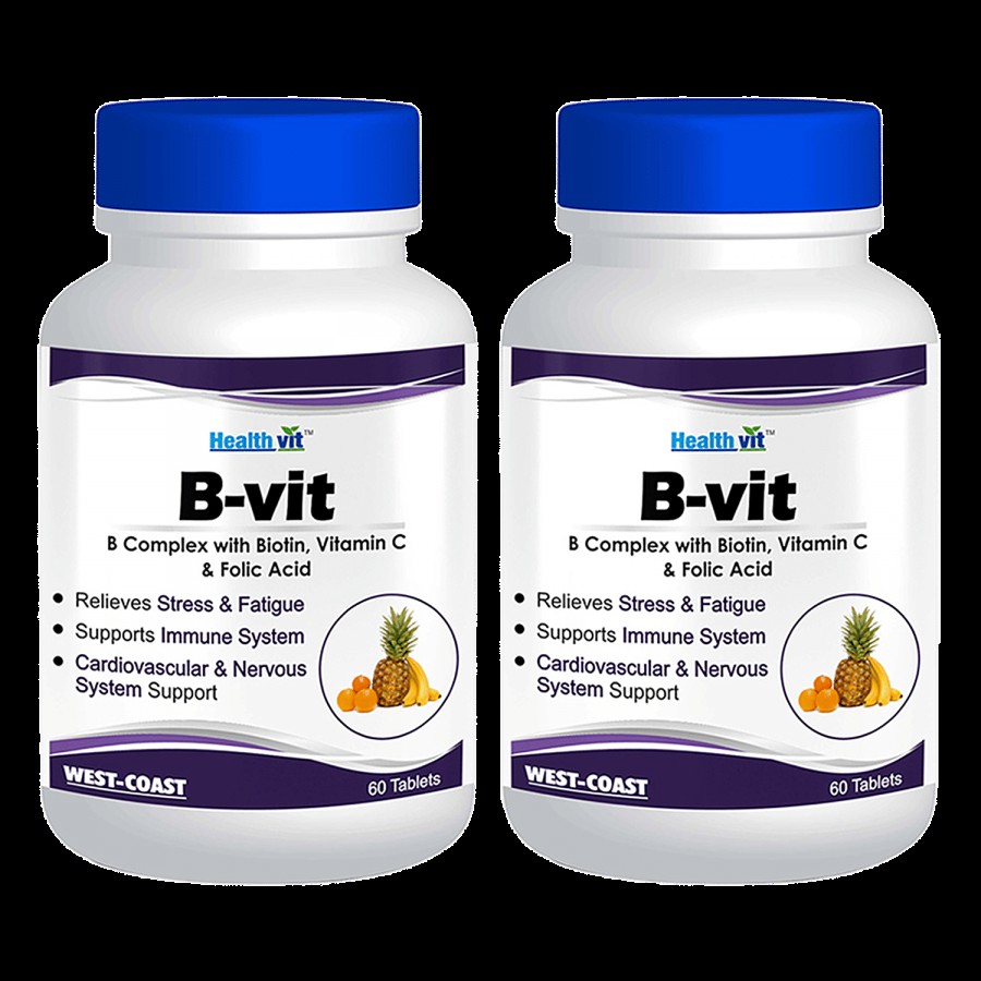 Healthvit B-Vit B Complex Tablet - With Biotin