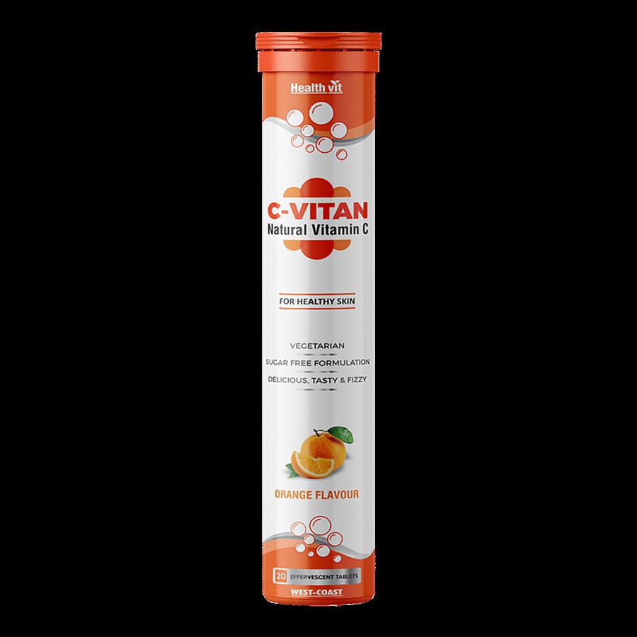 Healthvit C-Vitan Effervescent Vitamin C Tablets - For Healthy Skin