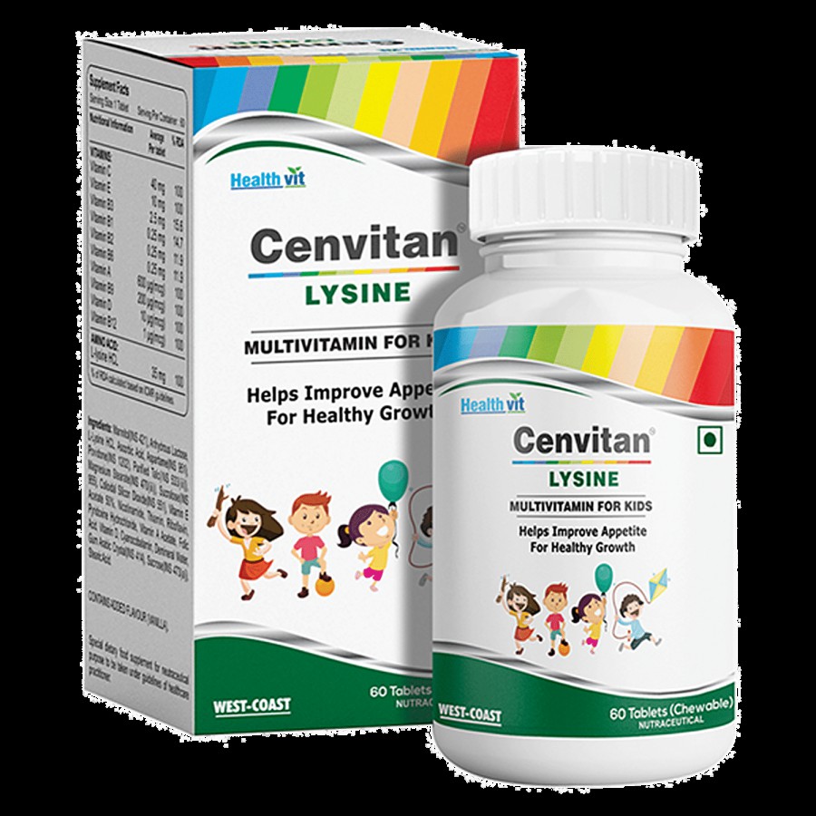 Healthvit Cenvitan - Lysine Multivitamin For Kids Chewable Tablets