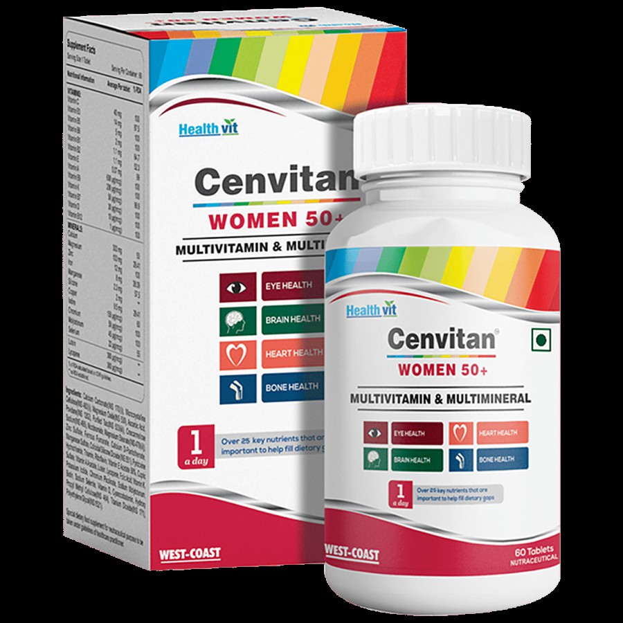 Healthvit Cenvitan Women 50+ Multivitamins and Multiminerals Tablets