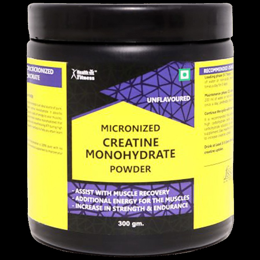 Healthvit Fitness Health Supplement - Micronised Creatine Monohydrate Powder