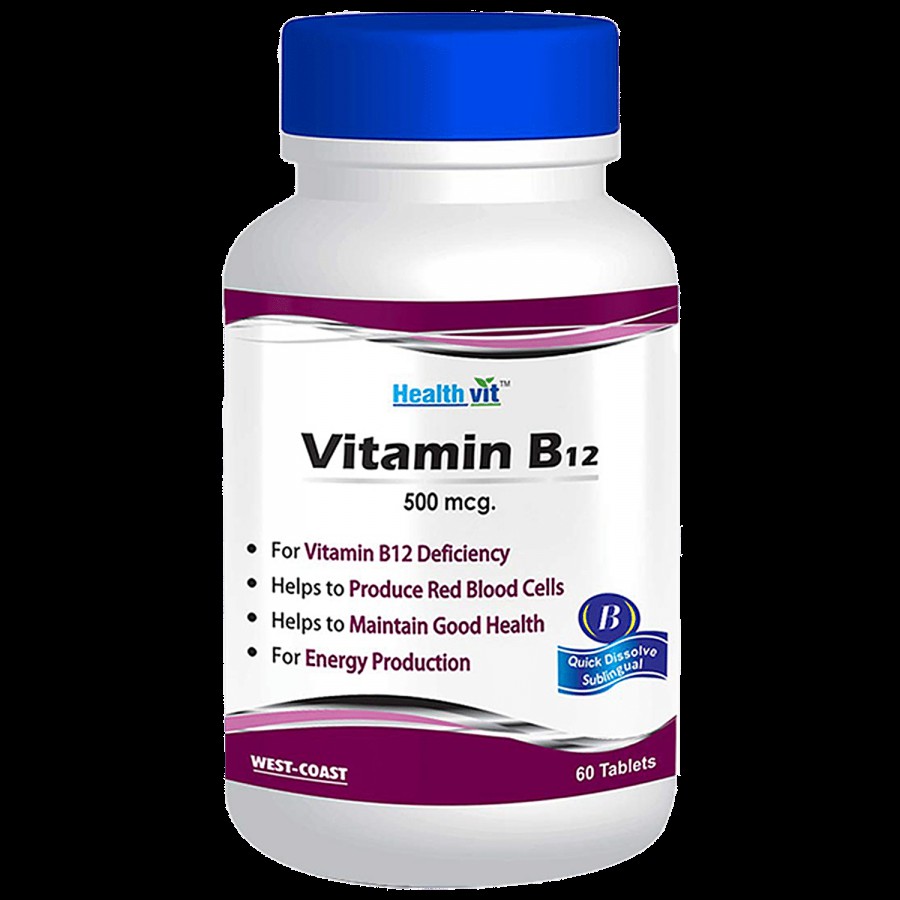 Healthvit Health Supplement - Vitamin B12 Tablets