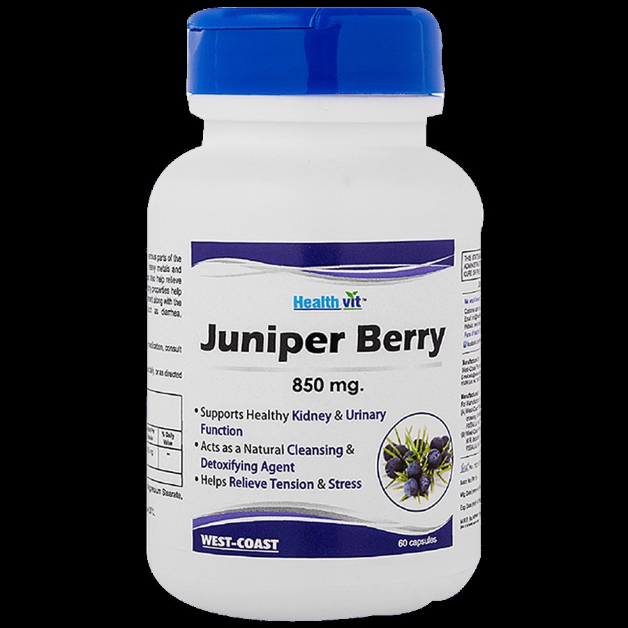 Healthvit Juniper Berry Capsule - Supports Healthy Kidney & Urinary Function