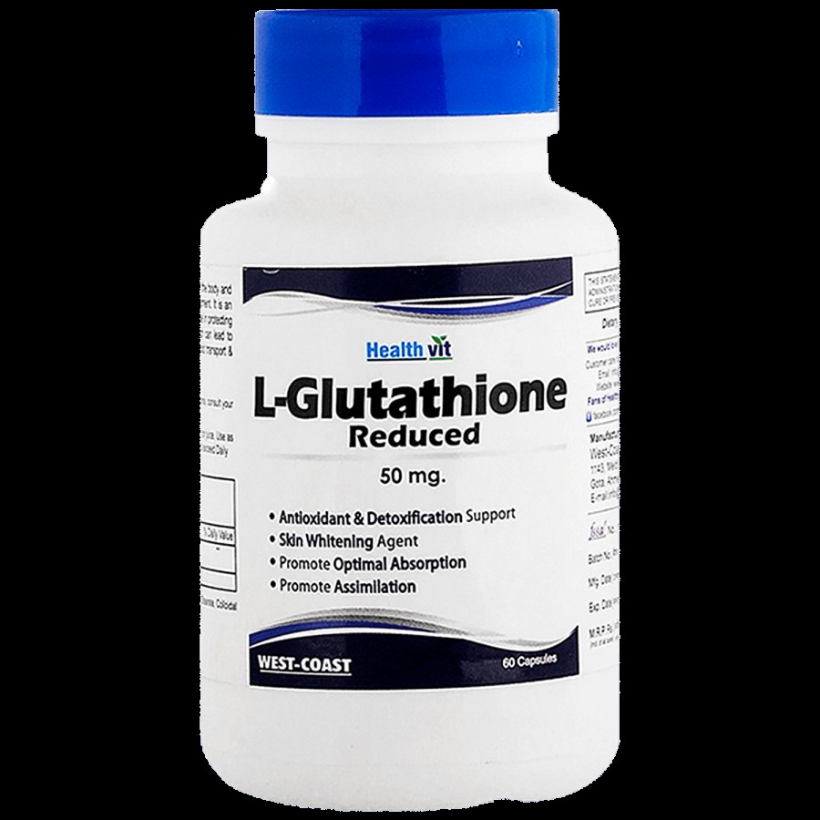 Healthvit L-Glutathione Capsules - 50 mg