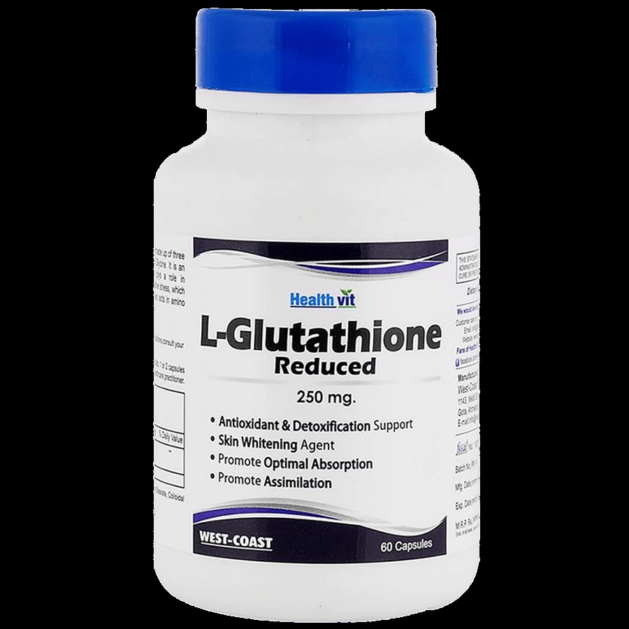 Healthvit L-Glutathione Skin Whitening Supplement Capsules