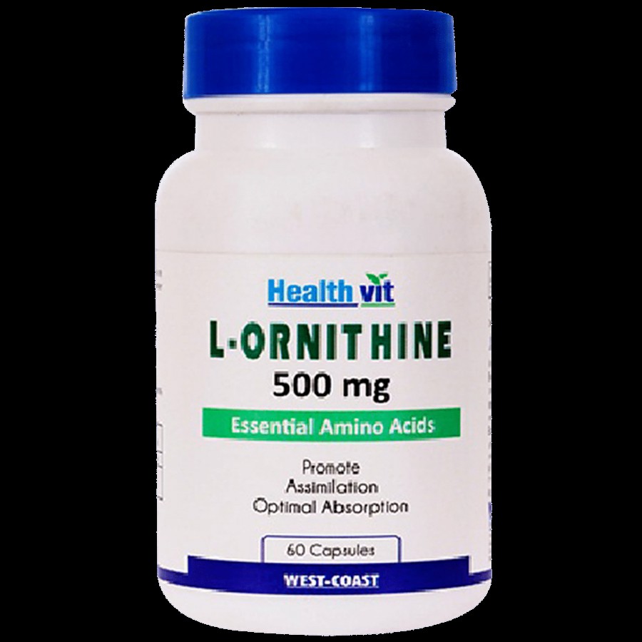 Healthvit L-Ornithine Essential Amino Acid Capsule - Promote Optimal Absorption