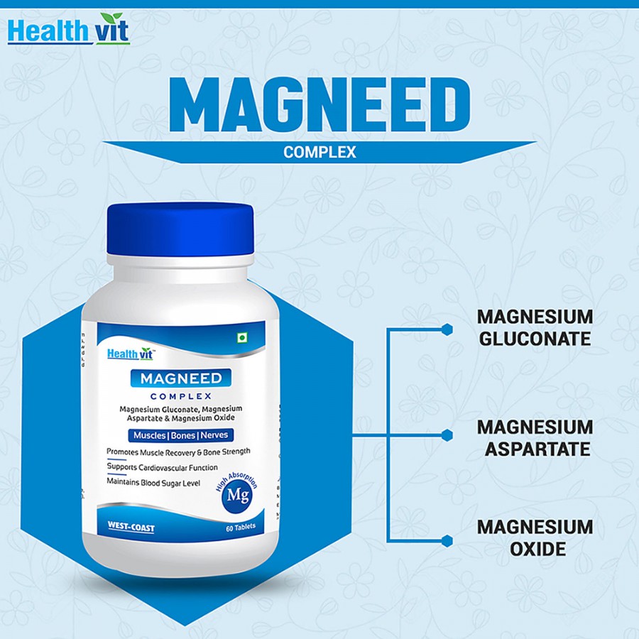 Healthvit Magneed Complex High Absorption Mg - Muscle Recovery & Bone Strength