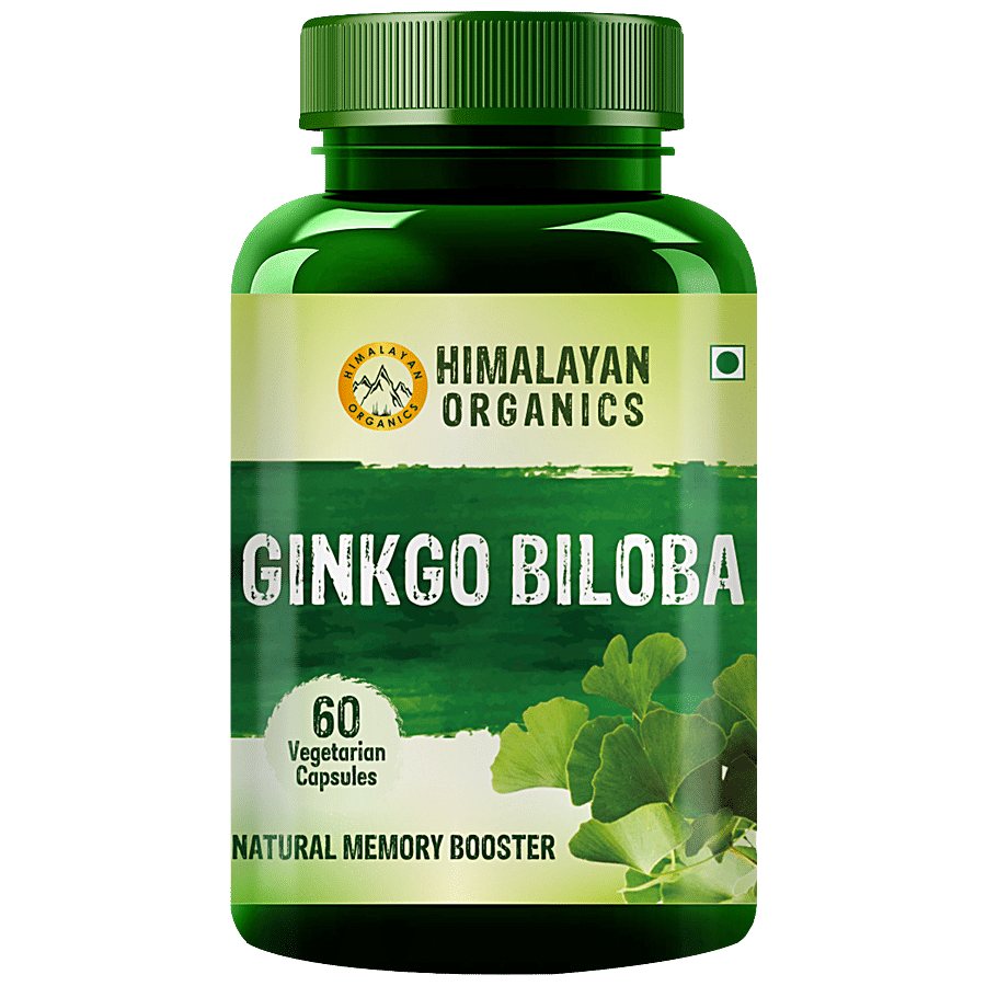 Himalayan Organics Ginkgo Biloba 500 Mg Capsule - Supports Brain Functions