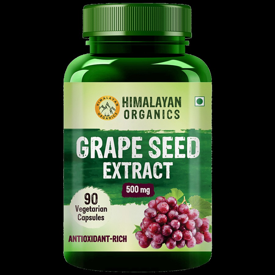 Himalayan Organics Grape Seed Extract Dietary Supplement - For The Immune System & Skin