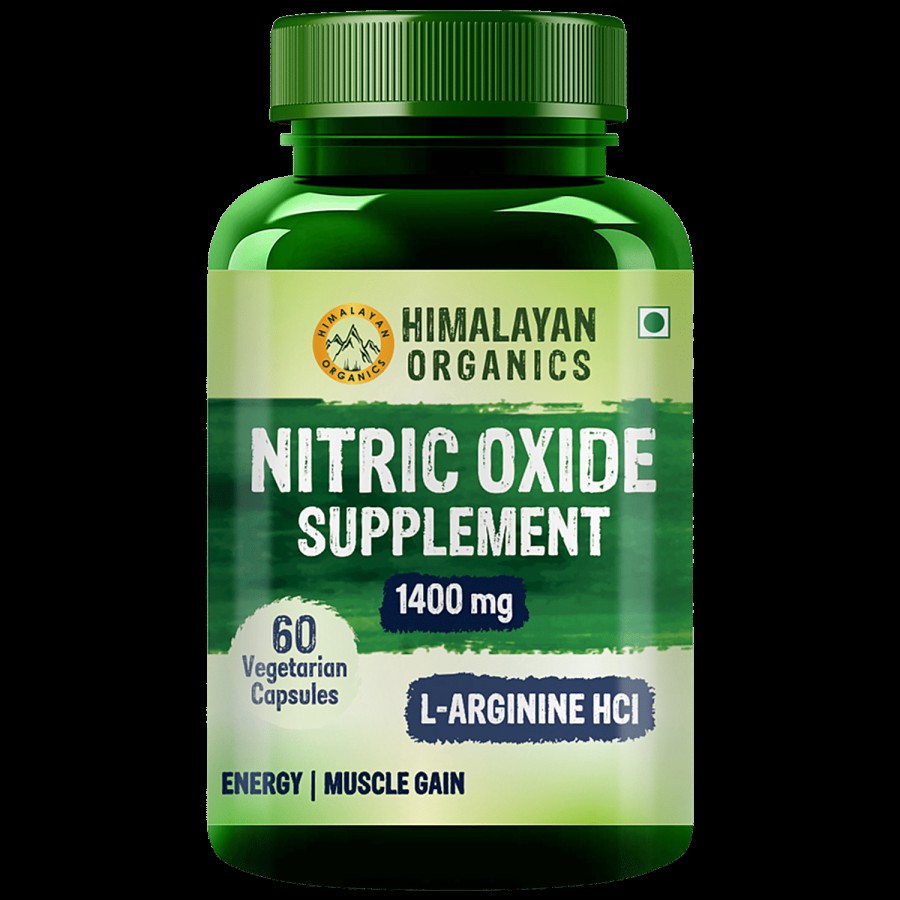 Himalayan Organics Nitric Oxide Supplement Capsules - With L- Arginine HCL