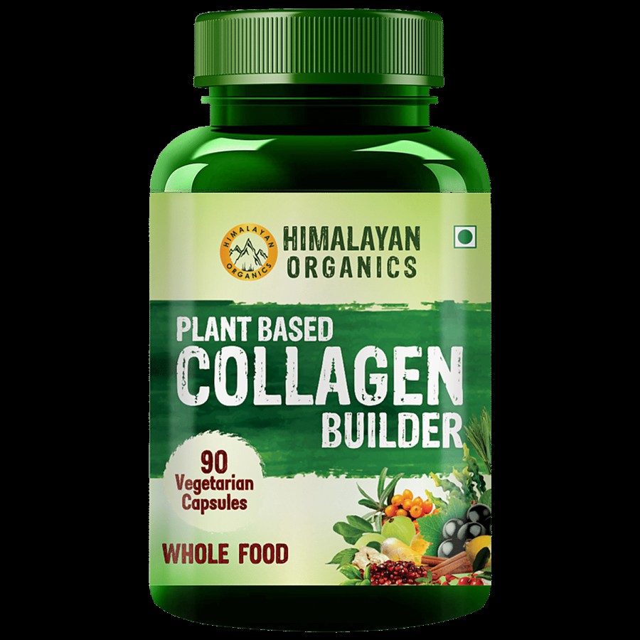 Himalayan Organics Plant Based Collagen Builder Capsules - For Youthful & Glowing Skin