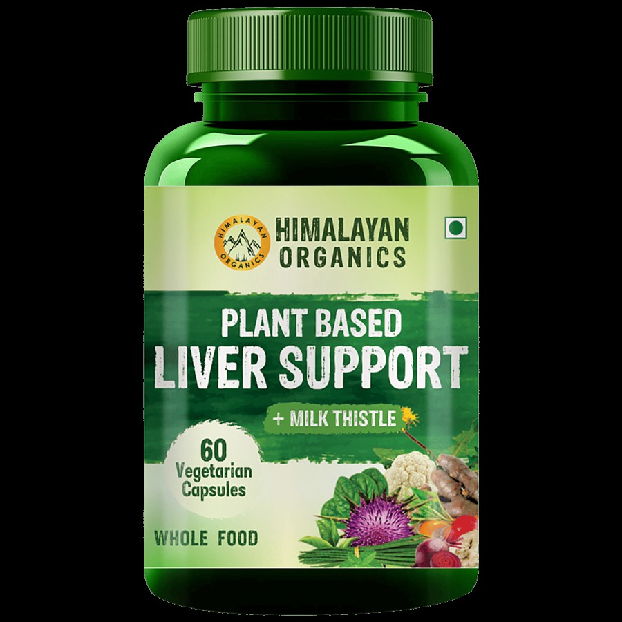 Himalayan Organics Plant Based Liver Support Capsules - With Milk Thistle