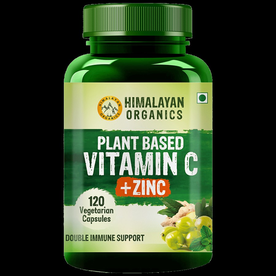 Himalayan Organics Plant Based Vitamin C Capsules - With Zinc