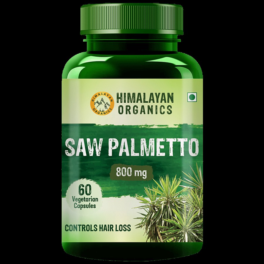 Himalayan Organics Saw Palmetto Capsule - Promotes Hair Growth