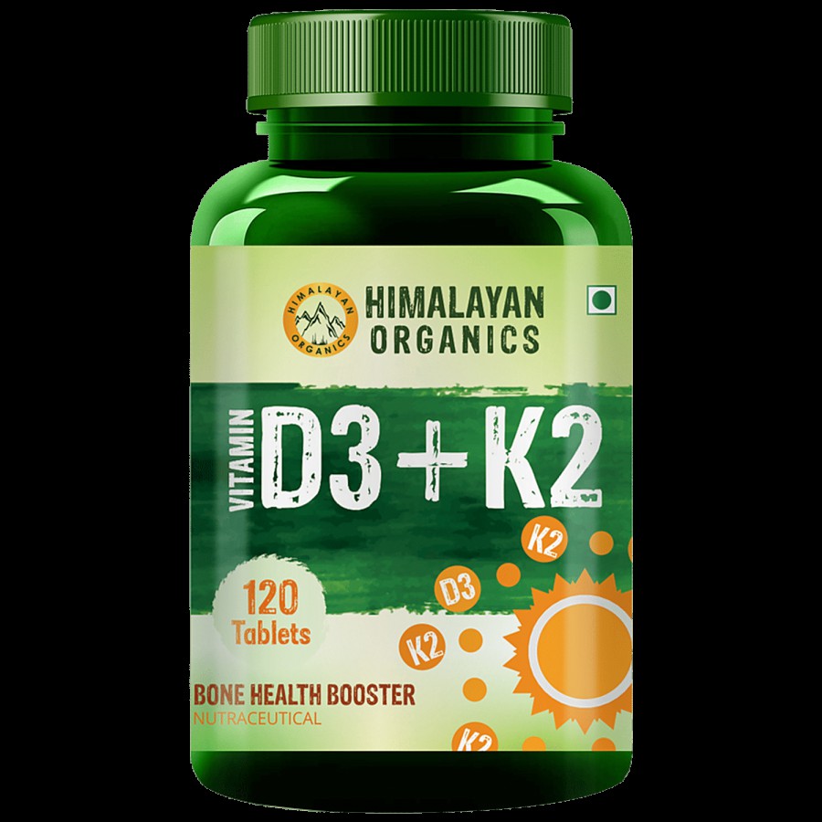 Himalayan Organics Vitamin D3 & K2 Supplement Tablet - Bone Health Booster