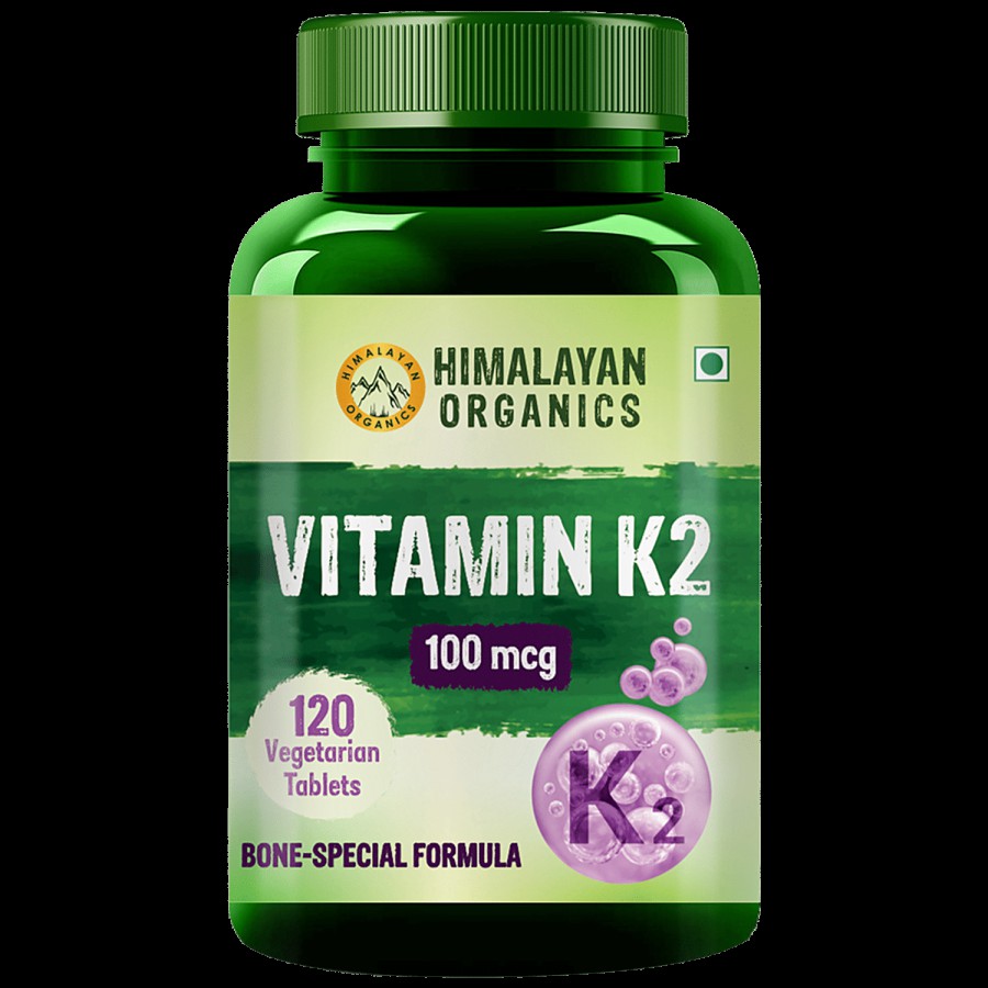 Himalayan Organics Vitamin K2 Capsules - For Strong Bones & Healthy Heart