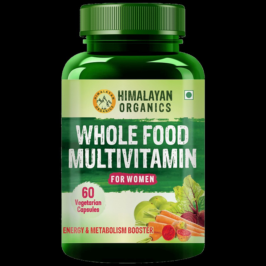 Himalayan Organics Whole Food Multivitamin Capsules - For Women