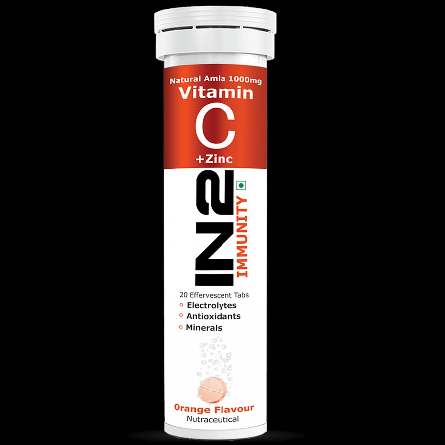 IN2 Natural Vitamin C + Zinc Effervescent Tablet - Orange Flavour