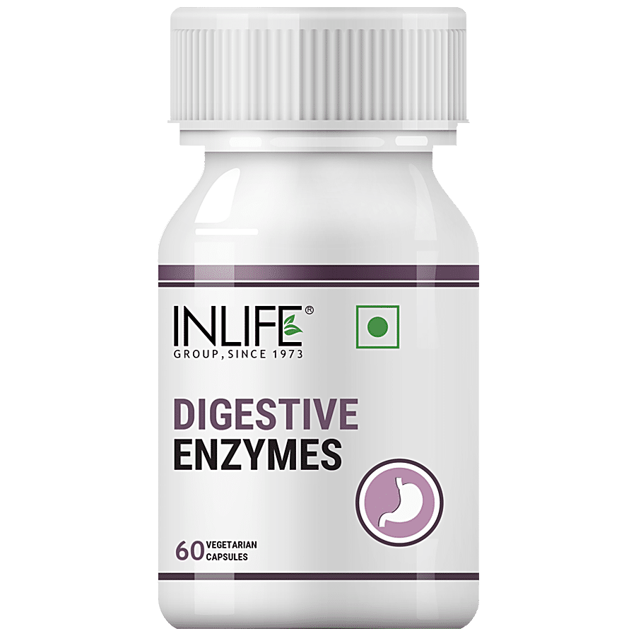 INLIFE Digestive Enzymes Capsules - Aids In Healthy Intestines