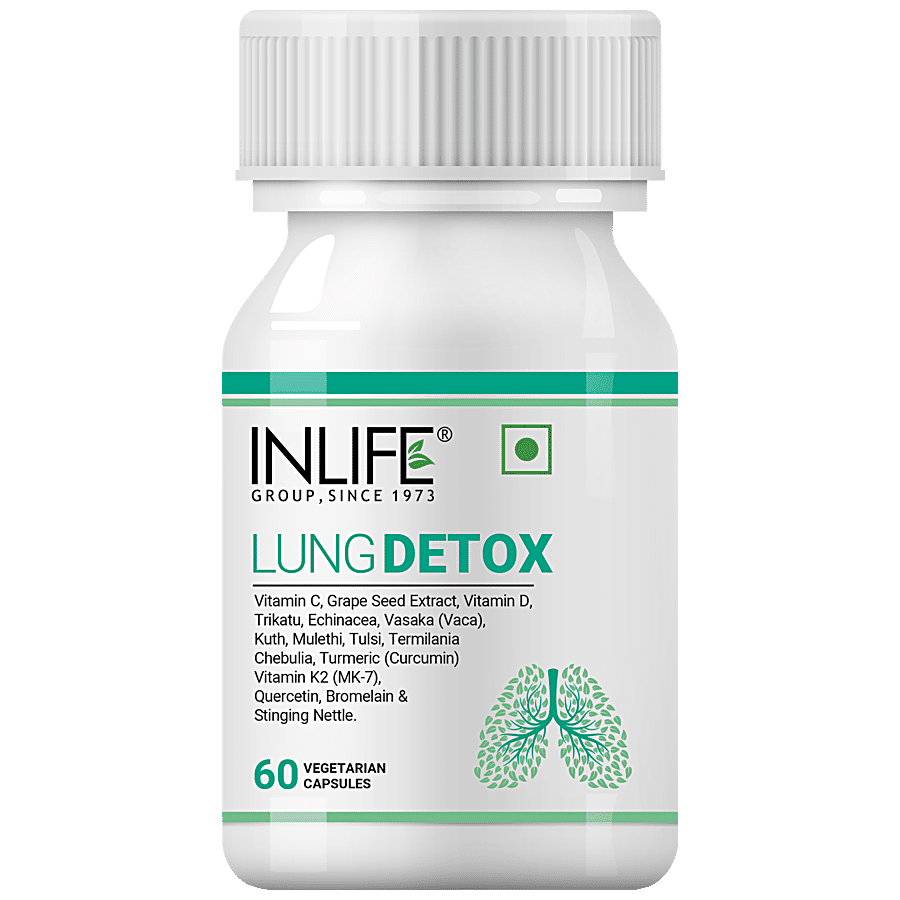 INLIFE Lung Detox Supplement Capsules - With Stinging Nettle