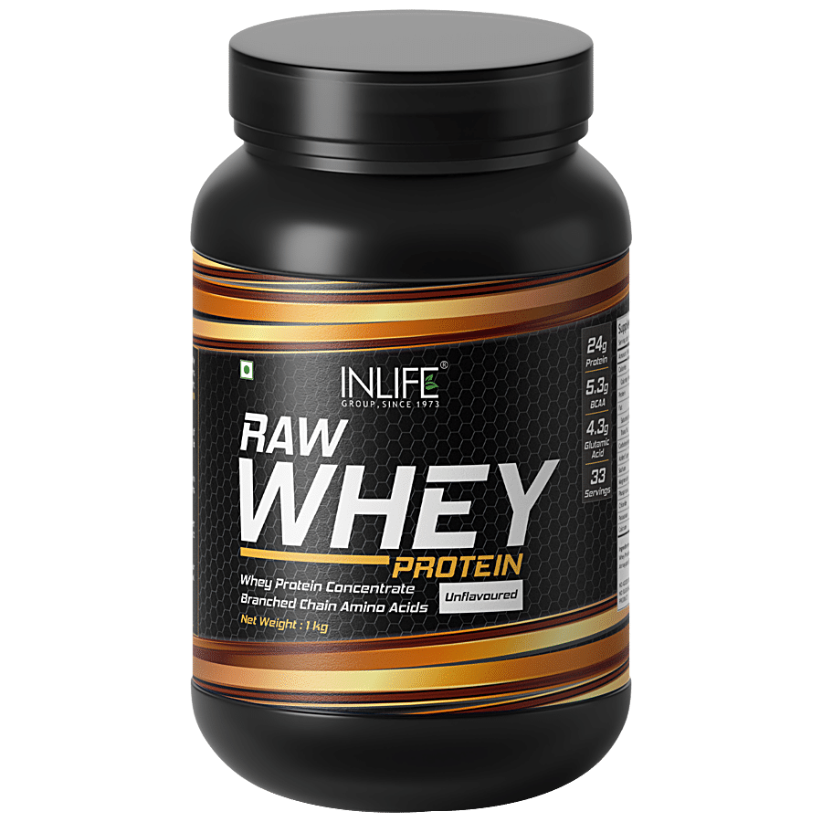 INLIFE Raw Whey Protein Powder - Unflavoured