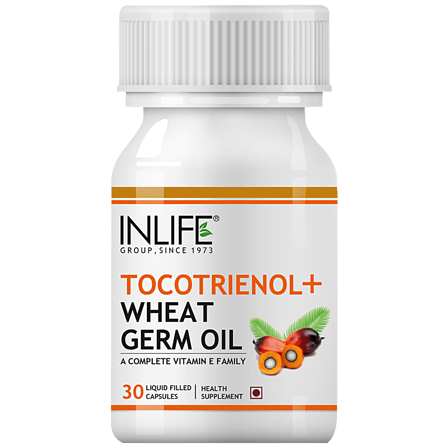 INLIFE Tocotrienols & Wheat Germ Oil Capsules - With Vitamin E