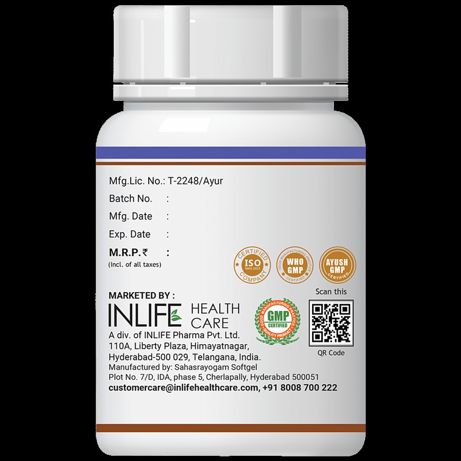 INLIFE Flaxseed Oil Softgels - 1000mg Omega 3 6 9