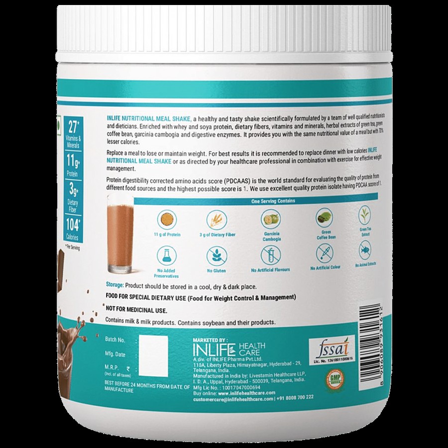 INLIFE Nutritional Meal Protein Shake - Chocolate