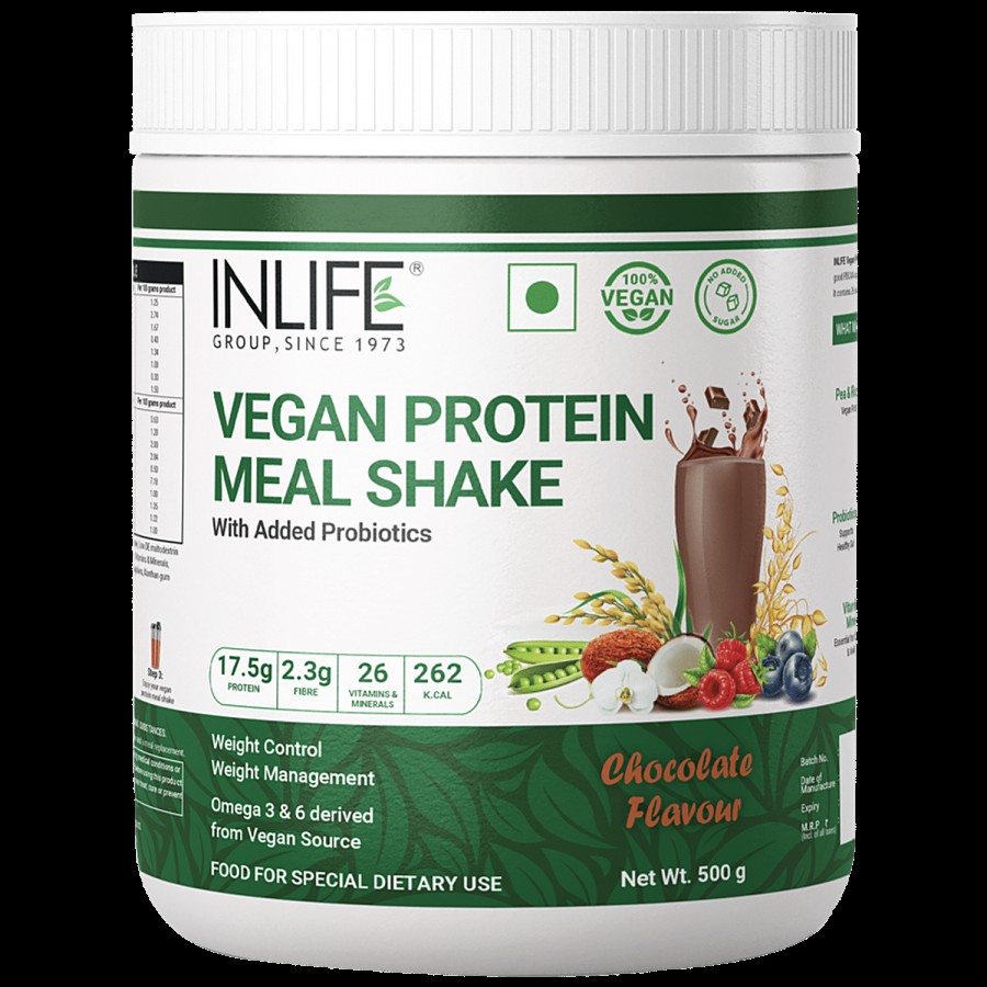 INLIFE Vegan Protein Meal Shake Powder - Chocolate