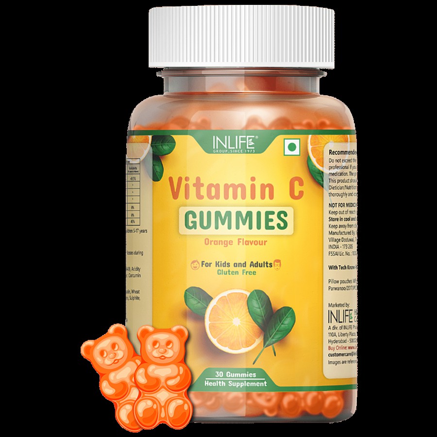 INLIFE Vitamin C Gummies - Orange Flavour