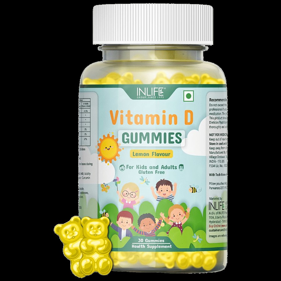 INLIFE Vitamin D Gummies - Lemon Flavour